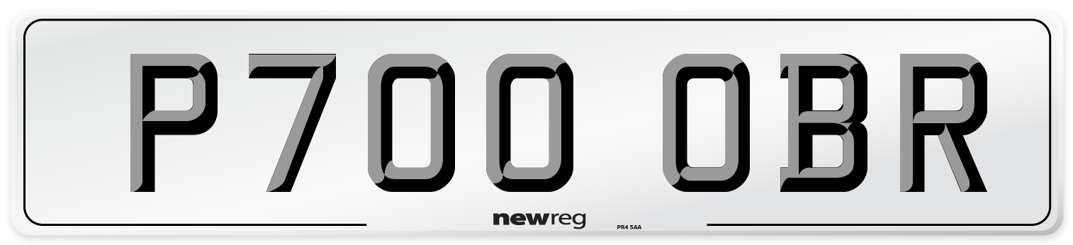 P700 OBR Number Plate from New Reg
